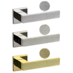 Maniglia Diana Barley Rosetta Quadra d.51x51x5h Bocchetta Foro Chiave varie finiture | Olivari