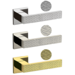 Maniglia Diana Chevron Rosetta Quadra d.51x51x5h Bocchetta Foro Chiave varie finiture | Olivari