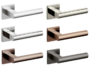 Maniglia Euclide Q Rosetta Quadra d.51x51x5h Bocchetta Foro Chiavevarie finiture | Olivari