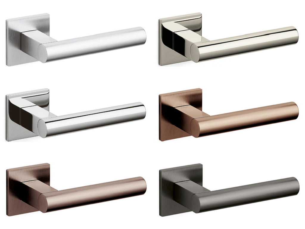 m230rb8bcorr.png Maniglia Euclide Q Rosetta Quadra d.51x51x5h Bocchetta Foro Chiavevarie finiture | Olivari - immagine 1