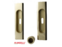 Maniglia Incasso Rettangolare Porta Scorrevole modello 1038 d.38x143 con Foro Chiave 03L-Oro | Mandelli