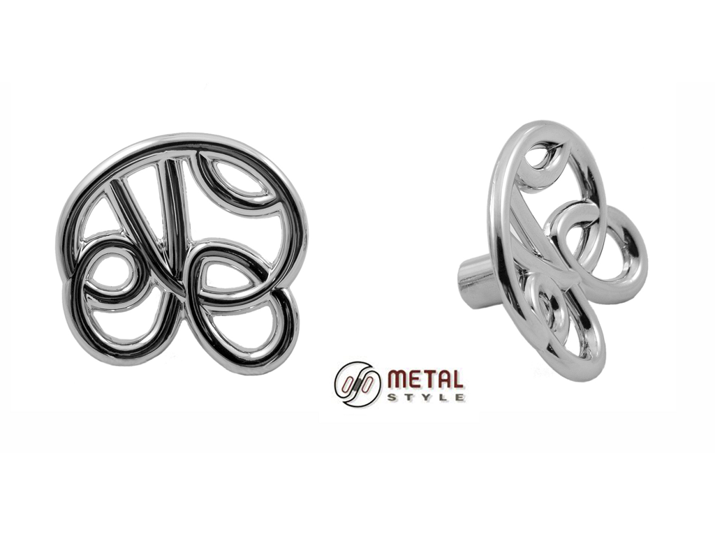 mea24213z0450036c.png Pomolino Mobile d.40/10x23h Cromo Lucido Metal Style - immagine 1