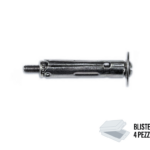Mini Tassello MA3 in Blister da pz.4 Vite con Ranella | Minutex