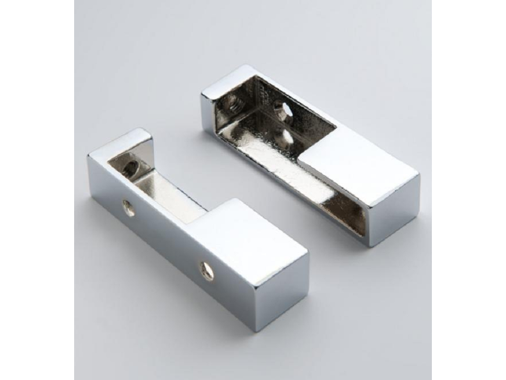 mntm7973c.png Reggitubo Laterale Zama per Tubo Rettangolare d.25x10 Dx-Sx pz.2 Cromato - immagine 1