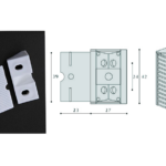 GIUNZIONE ANGOLARE CON TAPPO DA 42x27x16 mm.