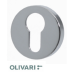 Bocchetta Tonda Foro Yale per Cilindro Europeo modello Spigolo Ø47x10h varie finiture | Olivari