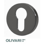 Bocchetta Tonda Foro Yale per Cilindro Europeo modello B Ø51x5h US-Super Antracite Satinato | Olivari