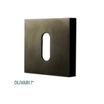 Bocchetta Quadra Foro Chiave d.47x47x10h US-Satinato Antracite  |Olivari
