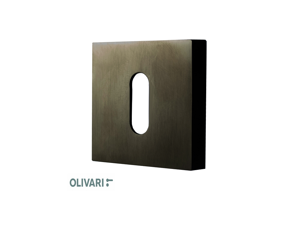 oli1201us.png Bocchetta Quadra Foro Chiave d.47x47x10h US-Satinato Antracite |Olivari - immagine 1