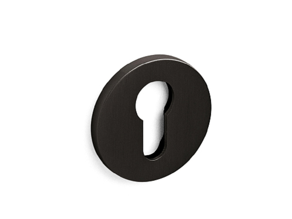 oli1502b_np.png Bocchetta Tonda Foro Yale per Cilindro Europeo modello B Ø51x5h NP-Nero Opaco | Olivari - immagine 1