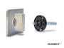 Mezzo Chiavistello modello Space Q Q8 Rosetta Quadra d.51x51x5h varie finiture | Olivari - immagine 2