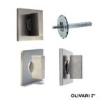 Mezzo Chiavistello modello Space Q Q8 Rosetta Quadra d.51x51x5h varie finiture | Olivari