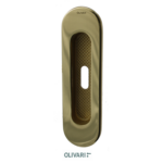 Maniglia Incasso Ovale Porta Scorrevole modello Vico mm.37x128 Con Foro Chiave varie finiture |  Olivari