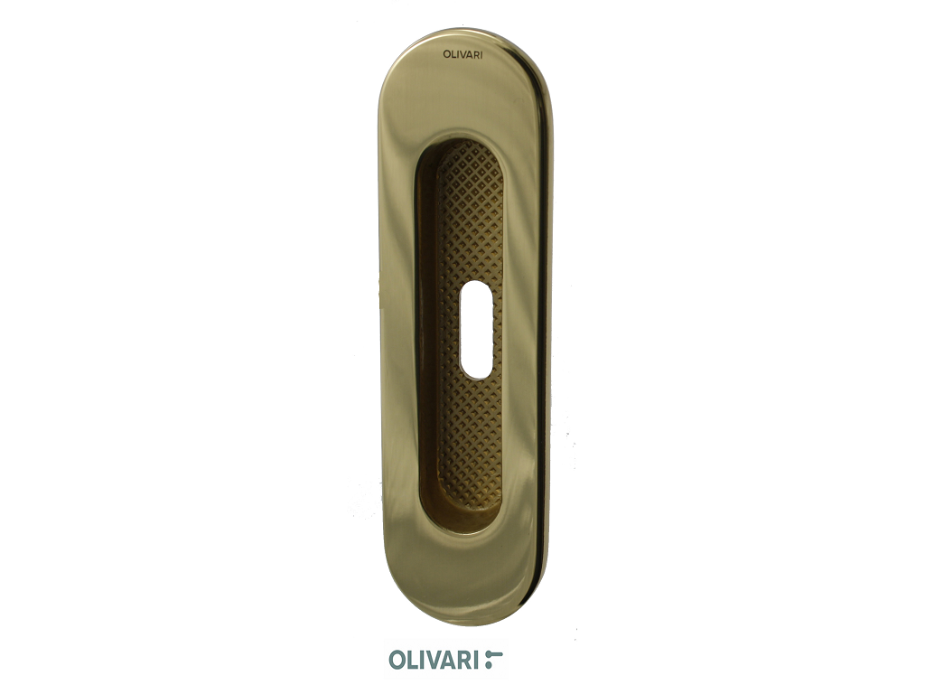 olid109fluc.png Maniglia Incasso Ovale Porta Scorrevole modello Vico mm.37x128 Con Foro Chiave varie finiture | Olivari - immagine 1