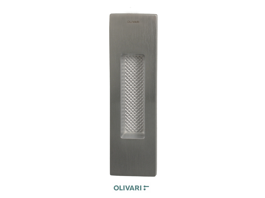 olid111coc.png Maniglia Incasso Rettangolare Porta Scorrevole modello Sirio mm.37x128 Senza Foro Chiave varie finiture | Olivari - immagine 1