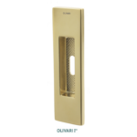 Maniglia Incasso Rettangolare Porta Scorrevole modello Sirio mm.37x128 Con Foro Chiave ZL-Super Oro Lucido |  Olivari