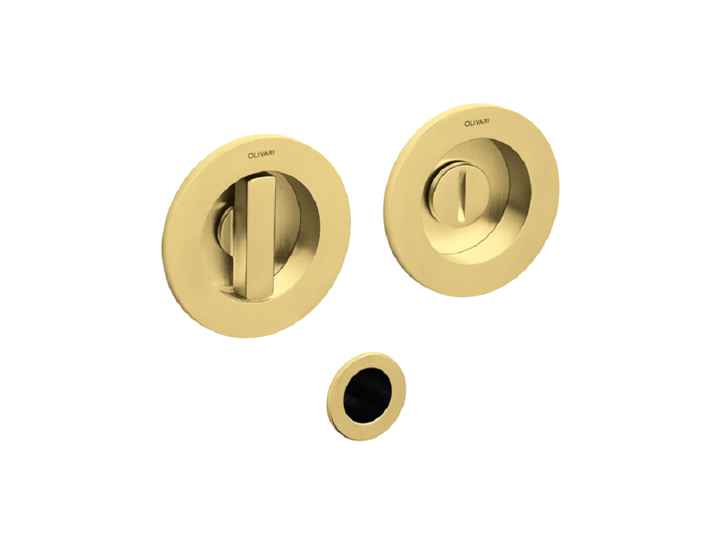 olid132ts.png Maniglia Incasso Porta Scorrevole modello Dante d.65/48 con Nottolino varie finiture | Olivari - immagine 1