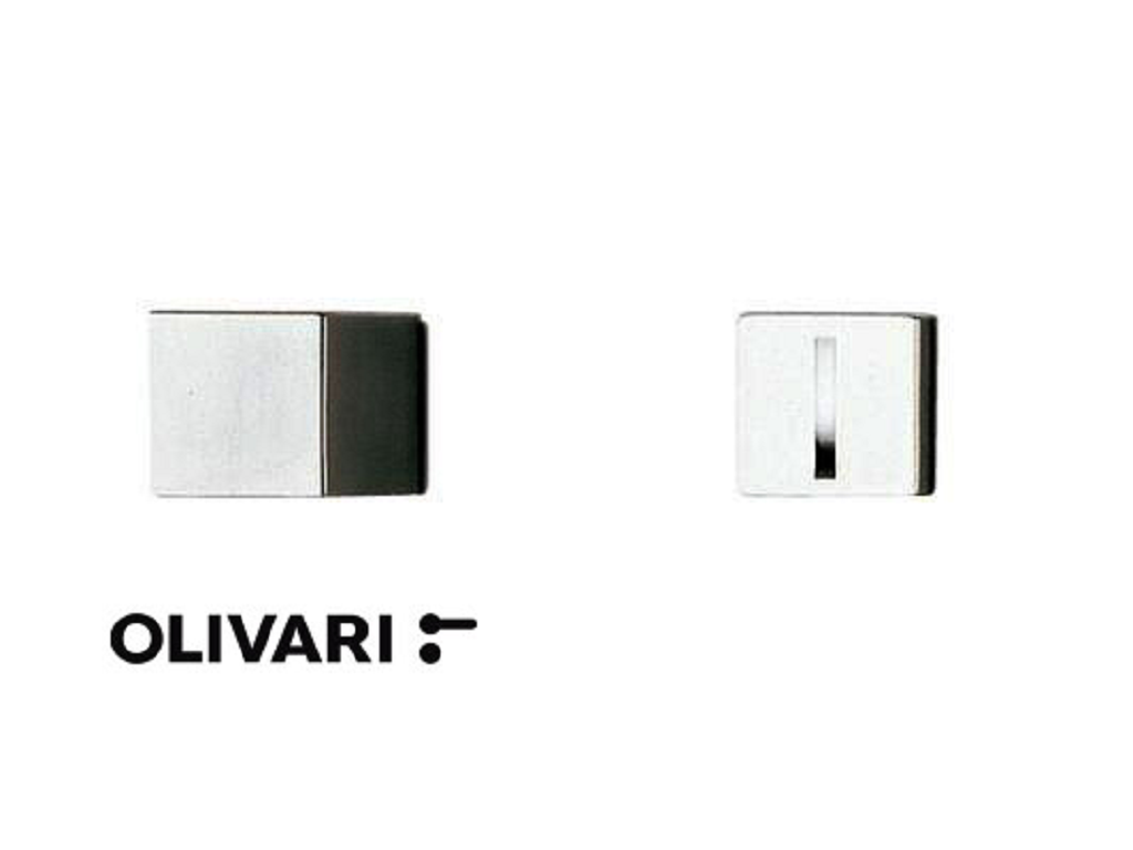 olih135b6elcc.png Nottolino Chiavistello WC Q6 modello Cubo Bussole EL-Biocromo Lucido | Olivari - immagine 1