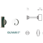 Nottolino Chiavistello WC Q6 modello Space S Bussole mm.45 CO-Cromo Opaco | Olivari