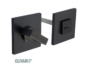 Nottolino Chiavistello WC Q6 modello Space Q+Cubo S Rosetta Quadra d.51x51x5h US-SuperAntracite Satinato | Olivari