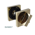 Nottolino Chiavistello WC Q6 modello Space Q Rosetta Quadra d.47x47x10h ZL-Super Oro Lucido | Olivari