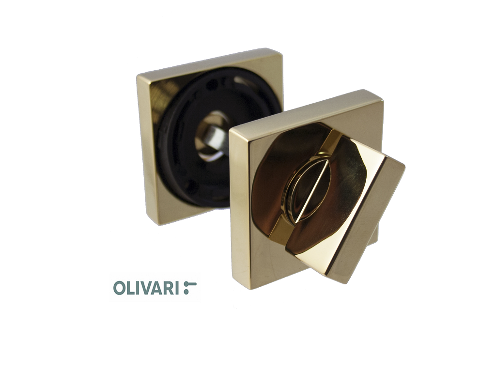 olih202v6zl.png Nottolino Chiavistello WC Q6 modello Space Q Rosetta Quadra d.47x47x10h ZL-Super Oro Lucido | Olivari - immagine 1