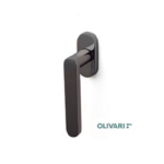 Maniglia per Finestra DK Link Rosetta Ovale movimento 4 scatti metallo Quadro d.7x35mm US-SuperAntracite Satinato  |  Olivari