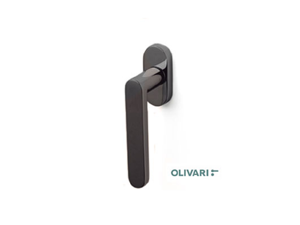 olik200us.png Maniglia per Finestra DK Link Rosetta Ovale movimento 4 scatti metallo Quadro d.7x35mm US-SuperAntracite Satinato | Olivari - immagine 1