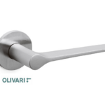 Maniglia Lama L Rosetta Tonda d.51x5h Bocchetta Foro Chiave CO-Cromo Opaco | Olivari