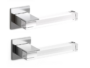 Maniglia Ice Cube Rosetta Quadra d.51x51x5h Bocchetta Foro Chiave varie finiture | Olivari
