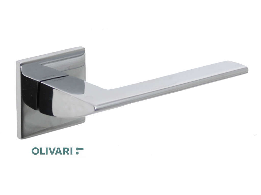 olim228rb8bcrc.png Maniglia Trend Rosetta Quadra d.51x51x5h Bocchetta Foro Chiave varie finiture | Olivari - immagine 1