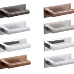 Maniglia ABC Placca Rettangolare d.162x51 Bocchetta Foro Chiave varie finiture | Olivari