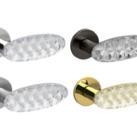 Maniglia Crystal Royal Rosetta Tonda d.51x5h Bocchetta Foro Chiave varie finiture | Olivari