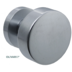 Pomolo Fisso Oscar d.60x60h Rosetta d.47x10h CO-Cromato Satinato | Olivari