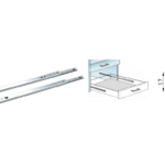 GUIDE CON SFERE PER CASSETTO MIGNON ESTRAZIONE PARZIALE 17x12,7h PORTATA kg.8 VARIE LUNGHEZZE | OMGE