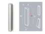 Maniglia Incasso Mobile Interasse 96 Rettangolare mm.22x160 varie finiture | Pamar - immagine 3