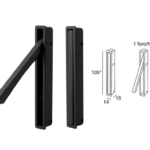 Maniglia Incasso Mobile A Pendolo MA4 Rettangolare mm.105x14x15h E228O102-Nero Opaco | Pamar