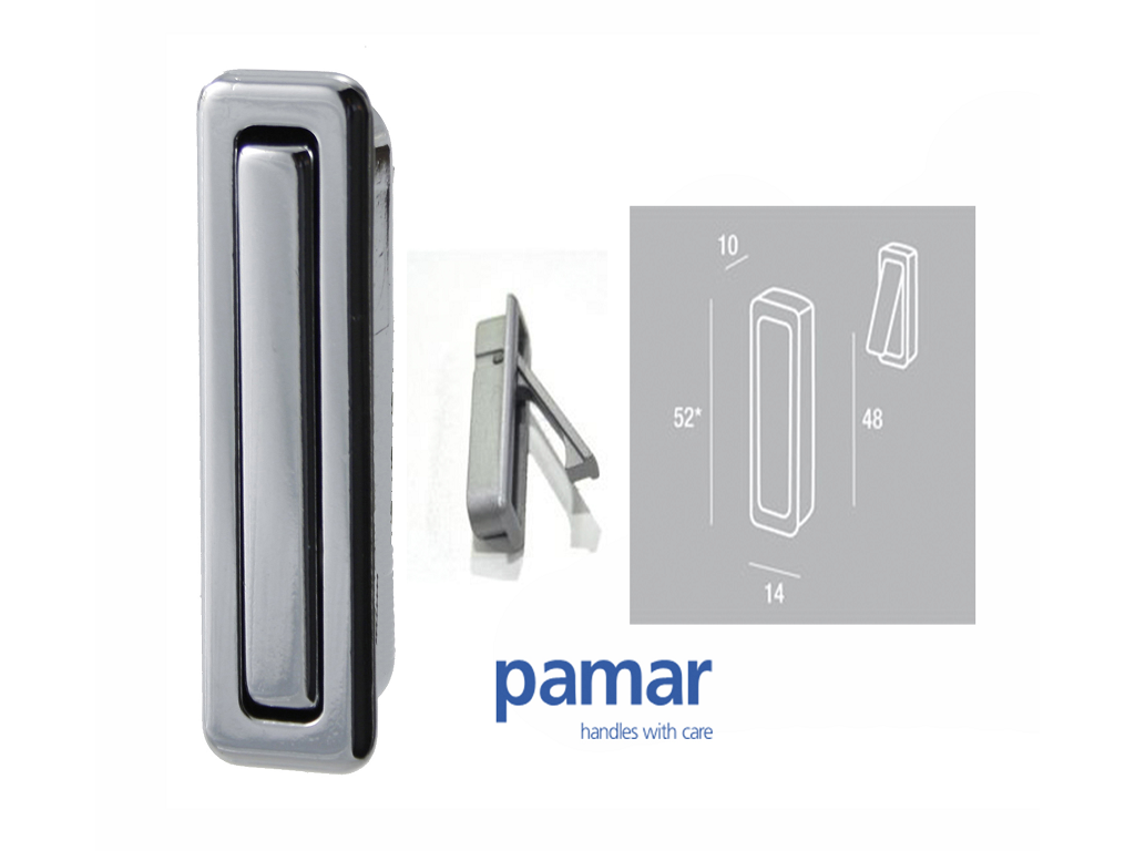 pammn503z52g104c.png Maniglia Incasso A Pendolo MA4 Rettangolare mm.14x52 varie finiture | Pamar - immagine 1