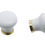 POMOLINO MOBILE PORCELLANA TONDO d.25x23h BASE ORO VARIE FINITURE | GIUSTI
