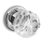 POMOLO FISSO/GIREVOLE DIAMANTE ROSETTA CRISTALLO+CR  VARIE MISURE