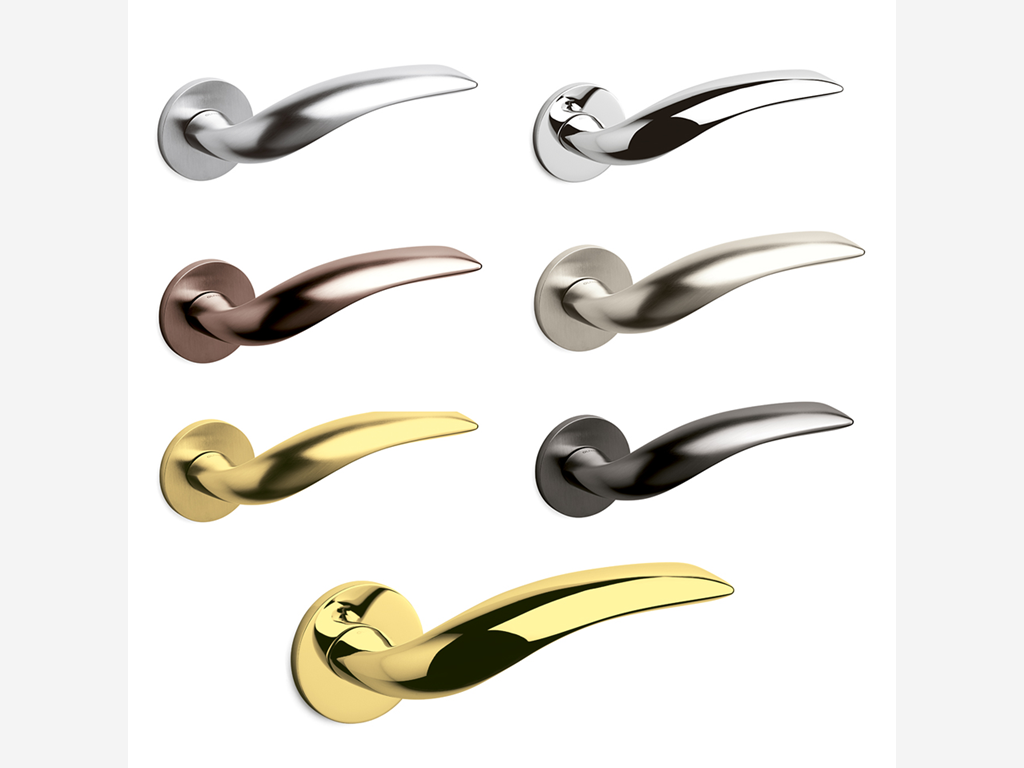 raggruppamento_vola.png Maniglia Vola Rosetta Tonda d.51x5h Bocchetta Foro Chiave varie finiture | Olivari - immagine 1