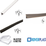 SCATOLA GUARNIZIONE PORTE INTERNE LEGNO SENZA PROTEZIONE mm.10x4,1h mt. 24 BIANCO-MARRONE-BEIGE prodotto da  ROVERPLASTIK