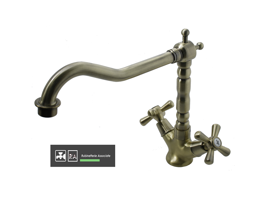rub88lvabr.png Miscelatore Lavello Monoforo Modello Sofia Canna Alta a Croce varie finiture | Rubinetterie Associate - immagine 1