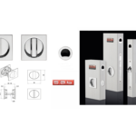 Maniglia Incasso Quadra Porta Scorrevole modello K2300 d.48/55x55 con Nottolino varie finiture | SAB Serrature