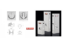 Maniglia Incasso Quadra Porta Scorrevole modello K2300 d.48/55x55 con Nottolino varie finiture | SAB Serrature - immagine 2