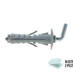 SB 12/8 Tassello Nylon Espansione a Vite in Blister da pz.2 Gancio Corto | Fischer