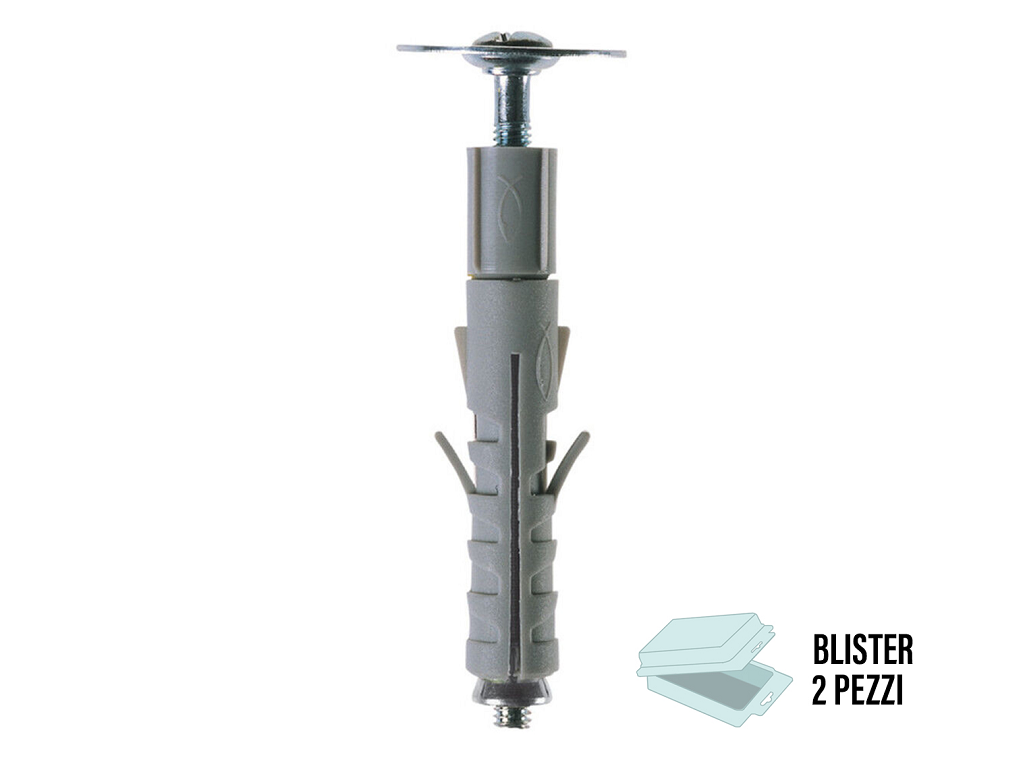 sb9l4pz2.png SB 12 L4 Tassello Nylon Espansione a Vite in Blister da pz.2 Prolungato Vite PH / PZD | Fischer - immagine 1