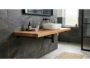 Staffa Reggimensola per Lavabo Sospeso o Mensolone Portata Alta Acciaio Nero DX-SX mm.450 - immagine 3
