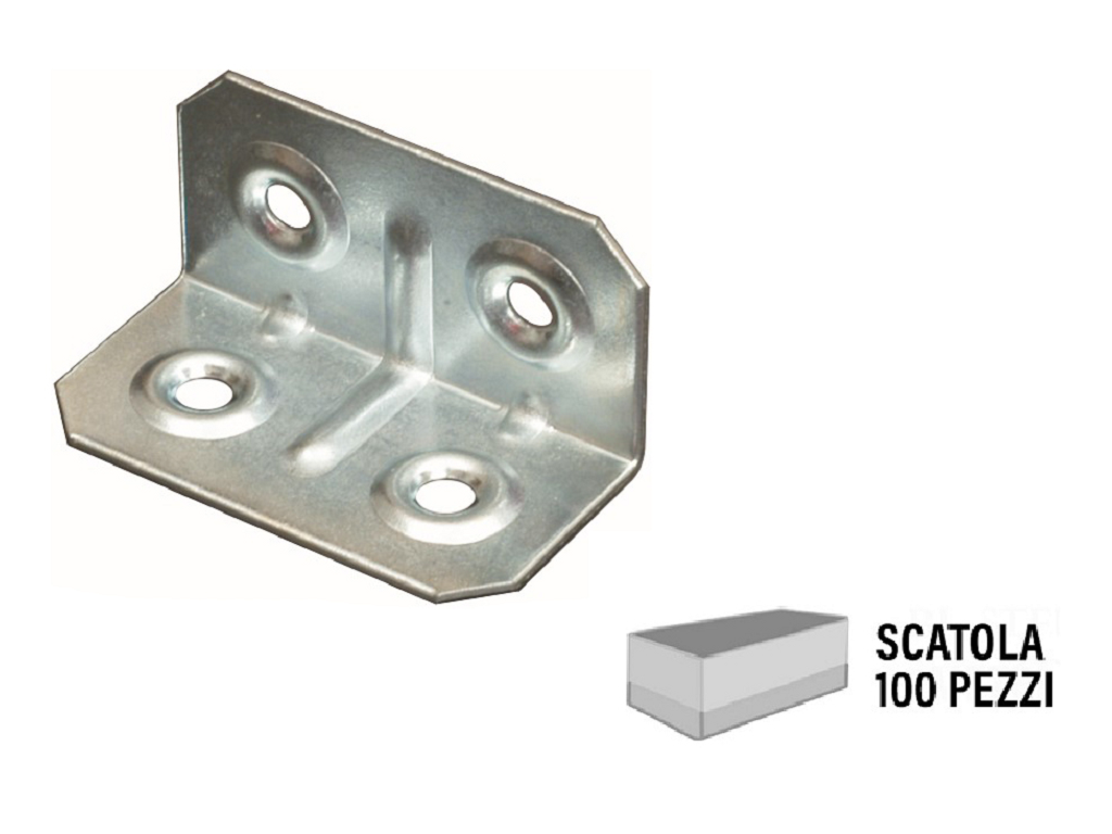 sip120.png Piastrina Piegata Zincato Larghezza 40 mm.20x20 pz.100 | Sipa - immagine 1