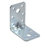 Piastra ad Angolo con Rinforzo Spessore mm.2 Zincata mm.50x50  Sipa